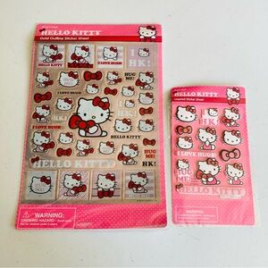 Sanrio HELLO KITTY 43 Gold Outline Stickers  13 Layered Stickers 2011 New Sealed